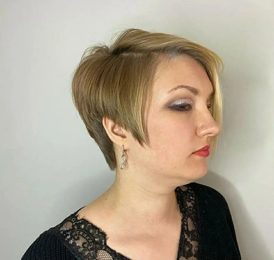 long thin pixie with side part