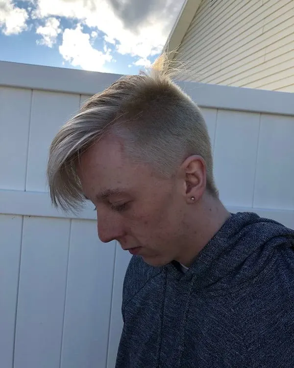 boy haircut long on top short on side