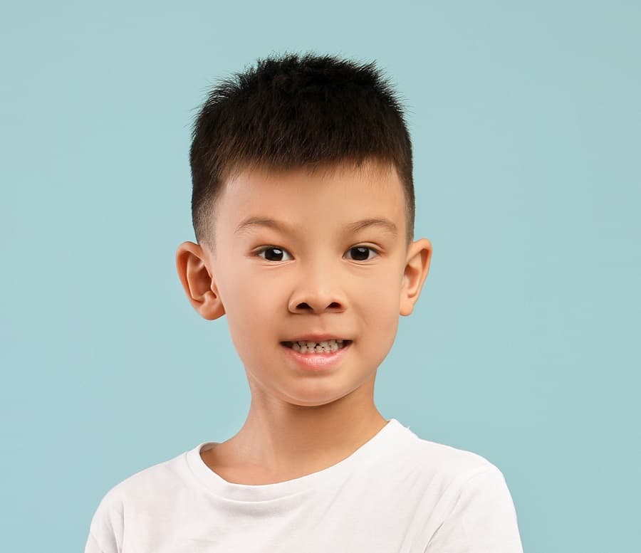 long top short sides haircut for asian boys