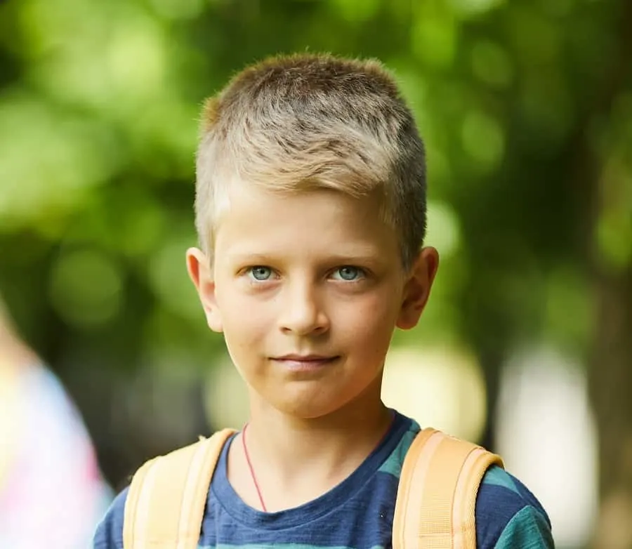 long top short sides haircut for blonde boys