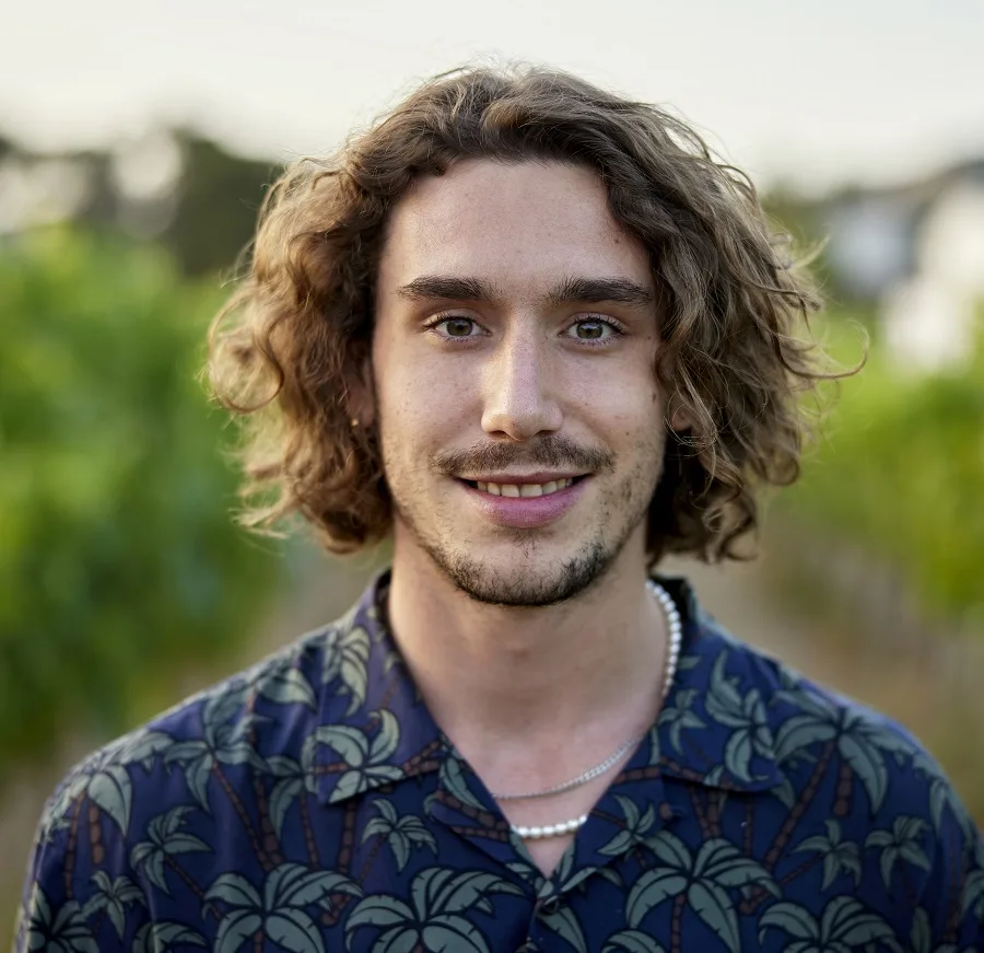 long tousled hair for men