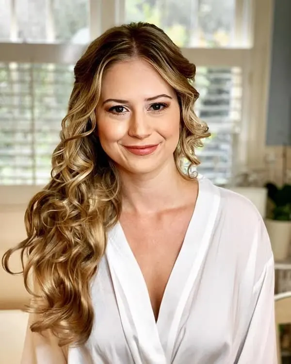 Wavy Long Wedding Hairstyle