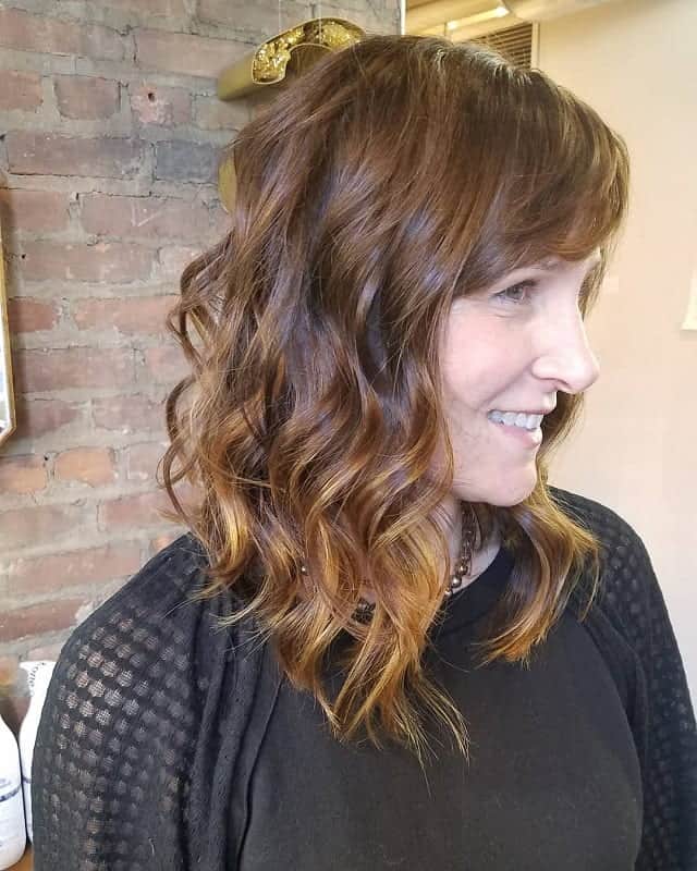 long wavy inverted bob