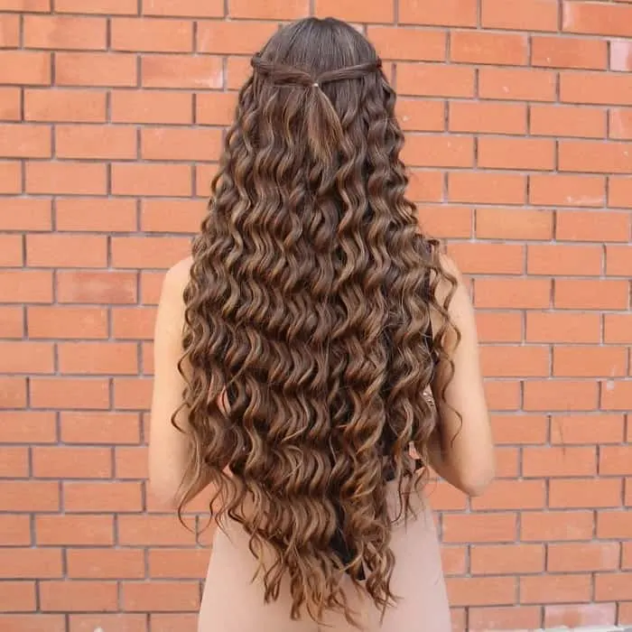 Long Wavy Permed Hair