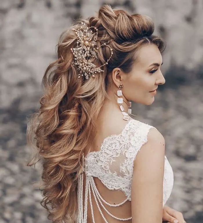 long thick wedding hairstyle