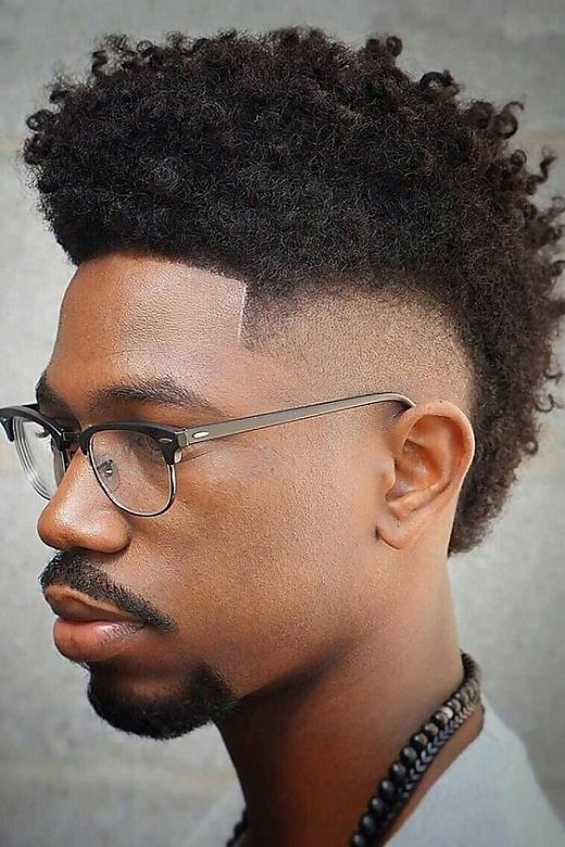 low fade afro with mohawk