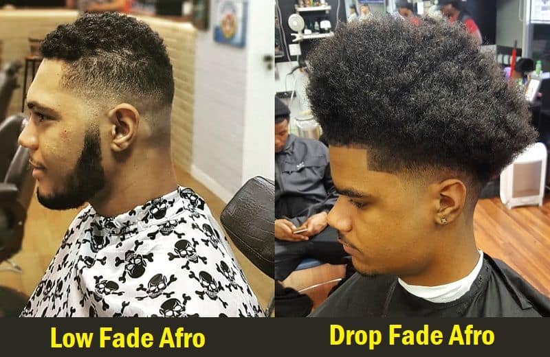 Low Fade Afro vs Drop Fade Afro
