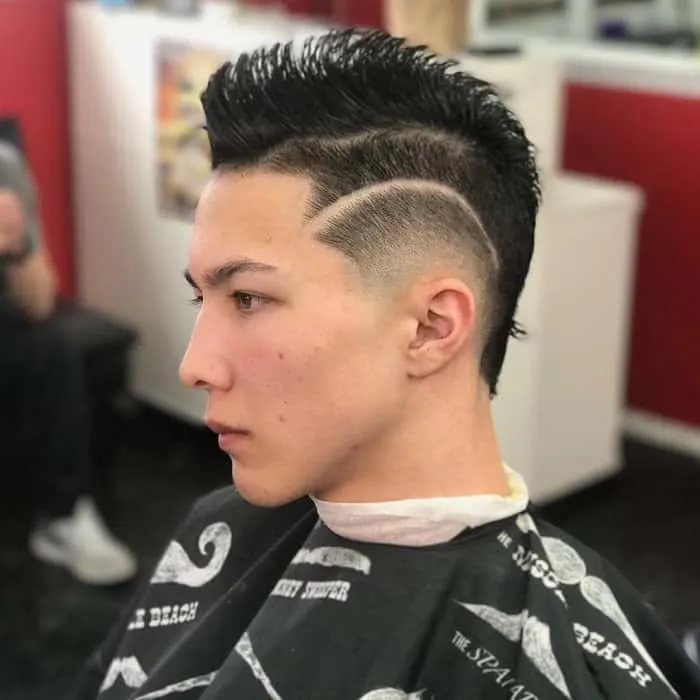 low fade hair with mohawk