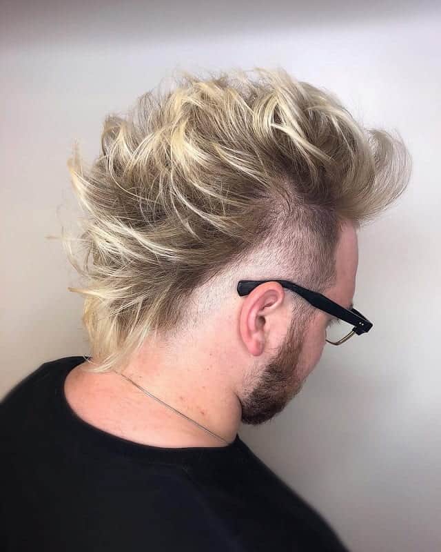 blonde mohawk with low fade