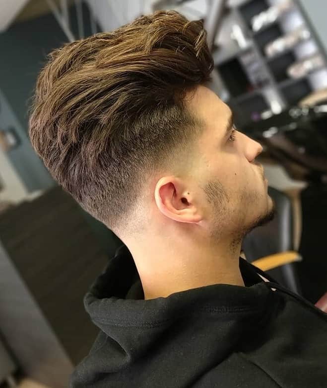 low fade for long thick hair