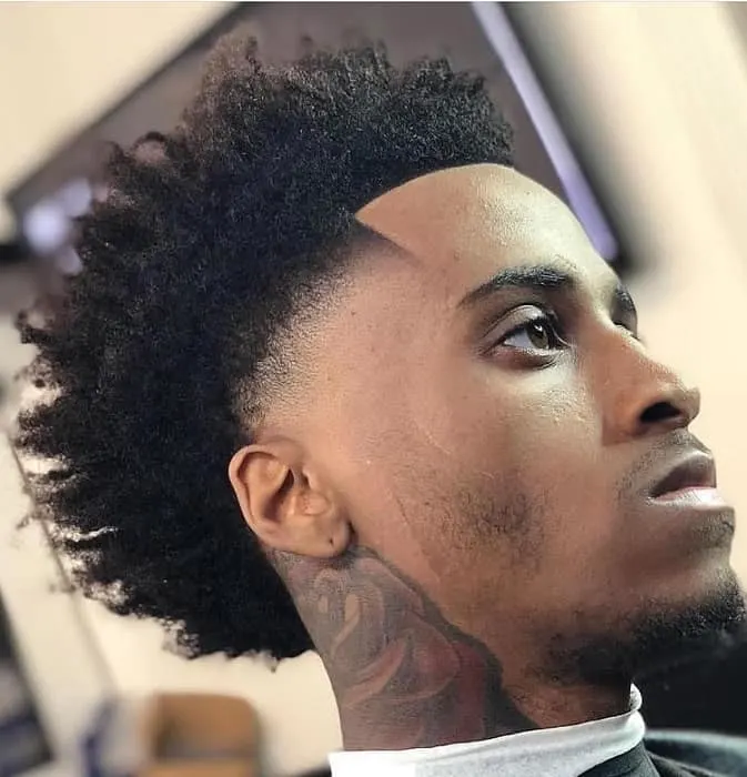 low fade for long afro hair
