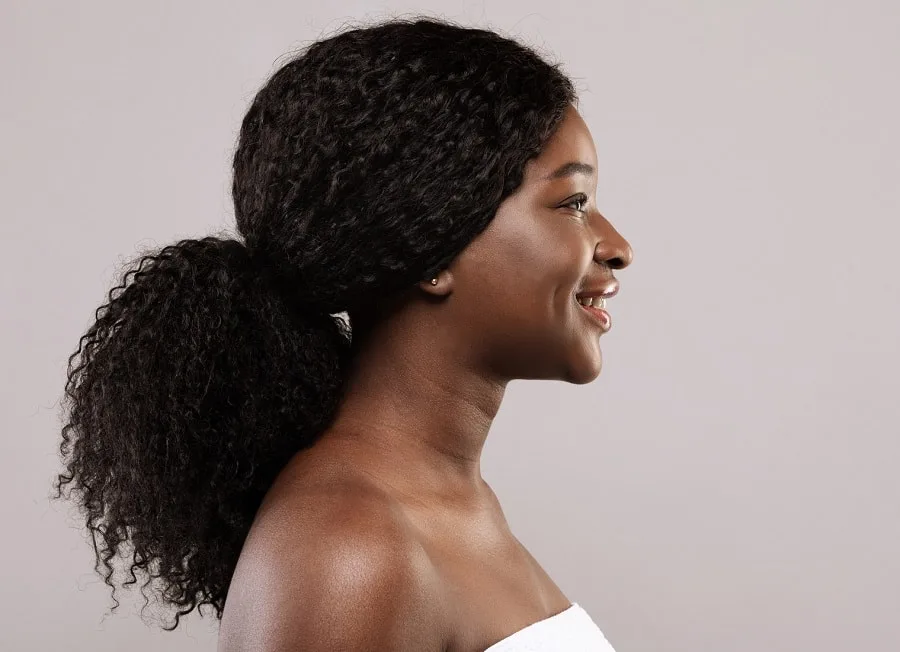 low maintenance ponytail for black women