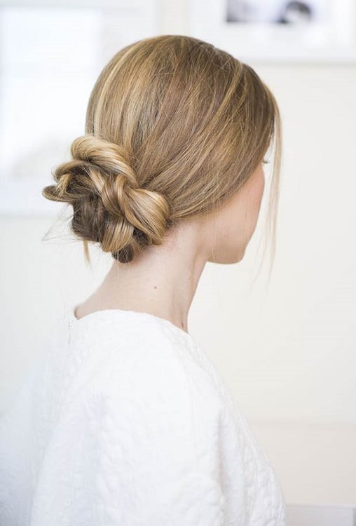 Twisted Messy Low Bun for Women