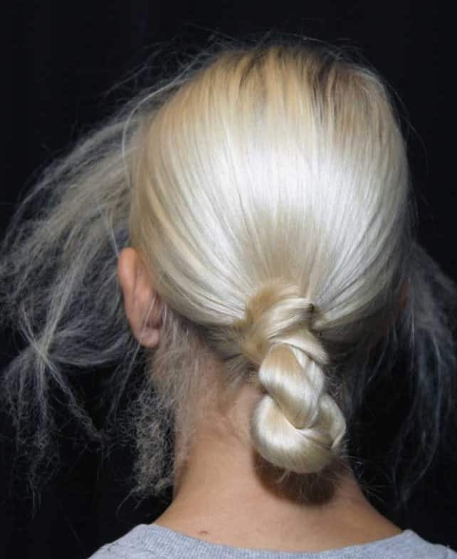 low twisted ponytail