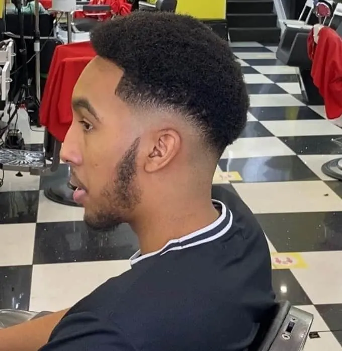 low skin fade for afro hair