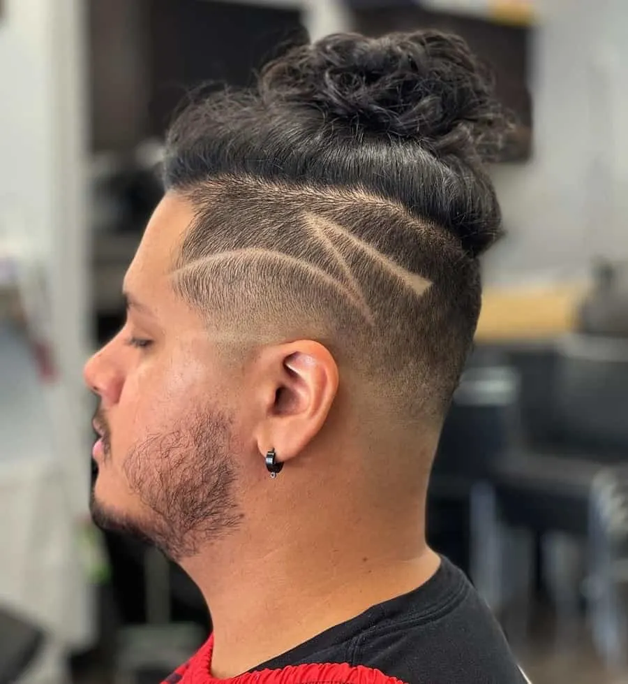 low skin fade with long top