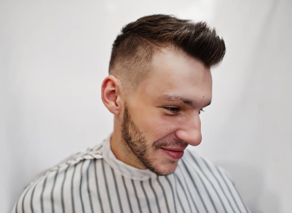 low tapered fade on quiff