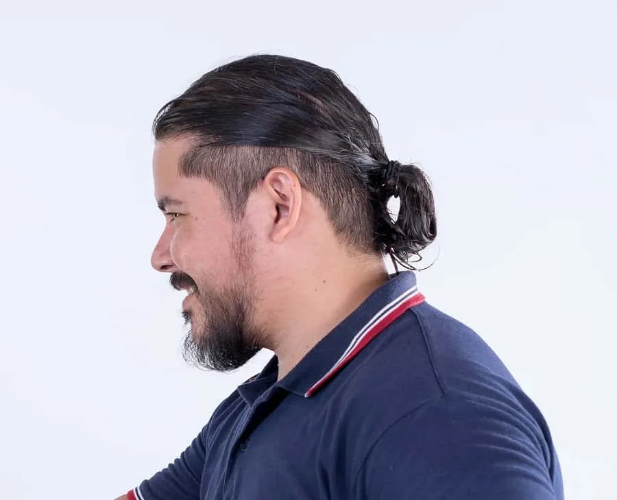 low undercut ponytail for men