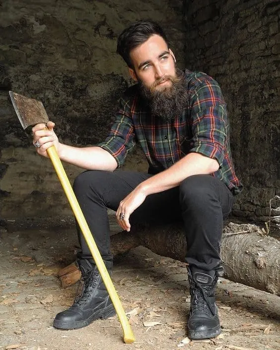 Long Lumberjack Beard with Comb-over