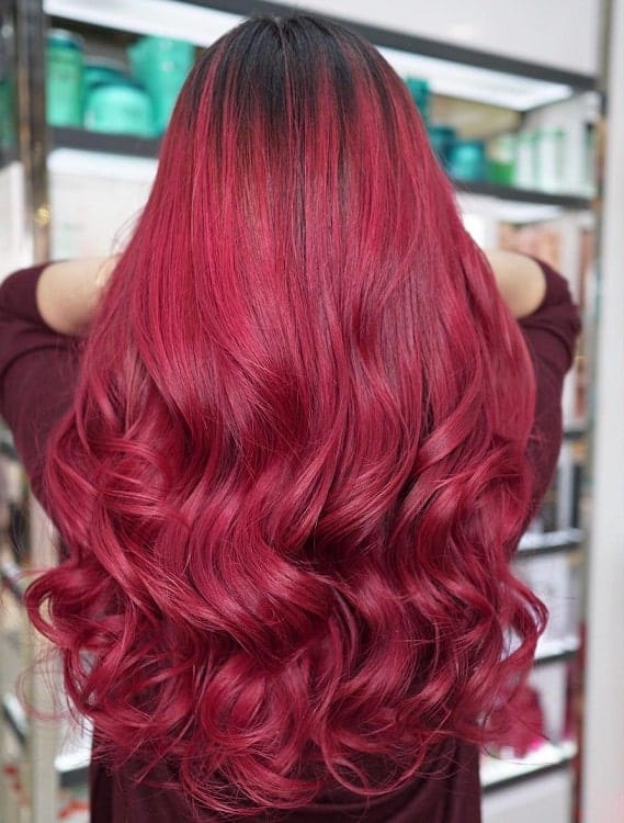 Red Velvet and Magenta Hair Color