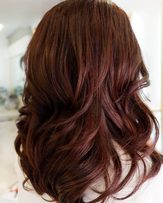 deep mahogany brown hair color