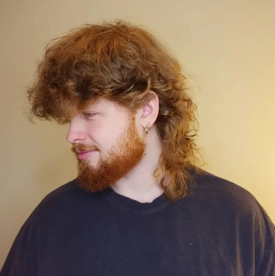male wolf cut for ginger hair
