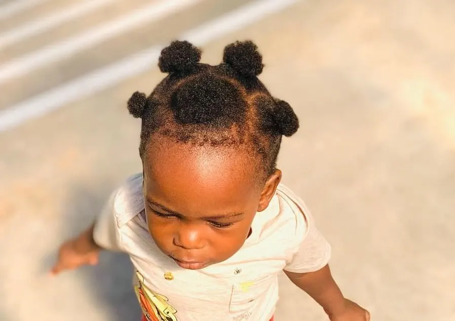 man bun for little black boys