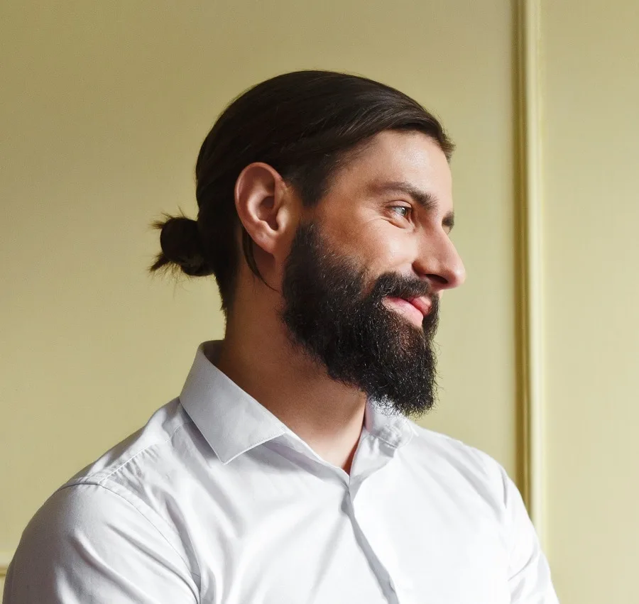 man bun for wedding