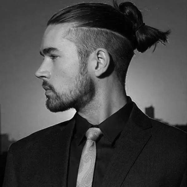 man bun styles with undercut