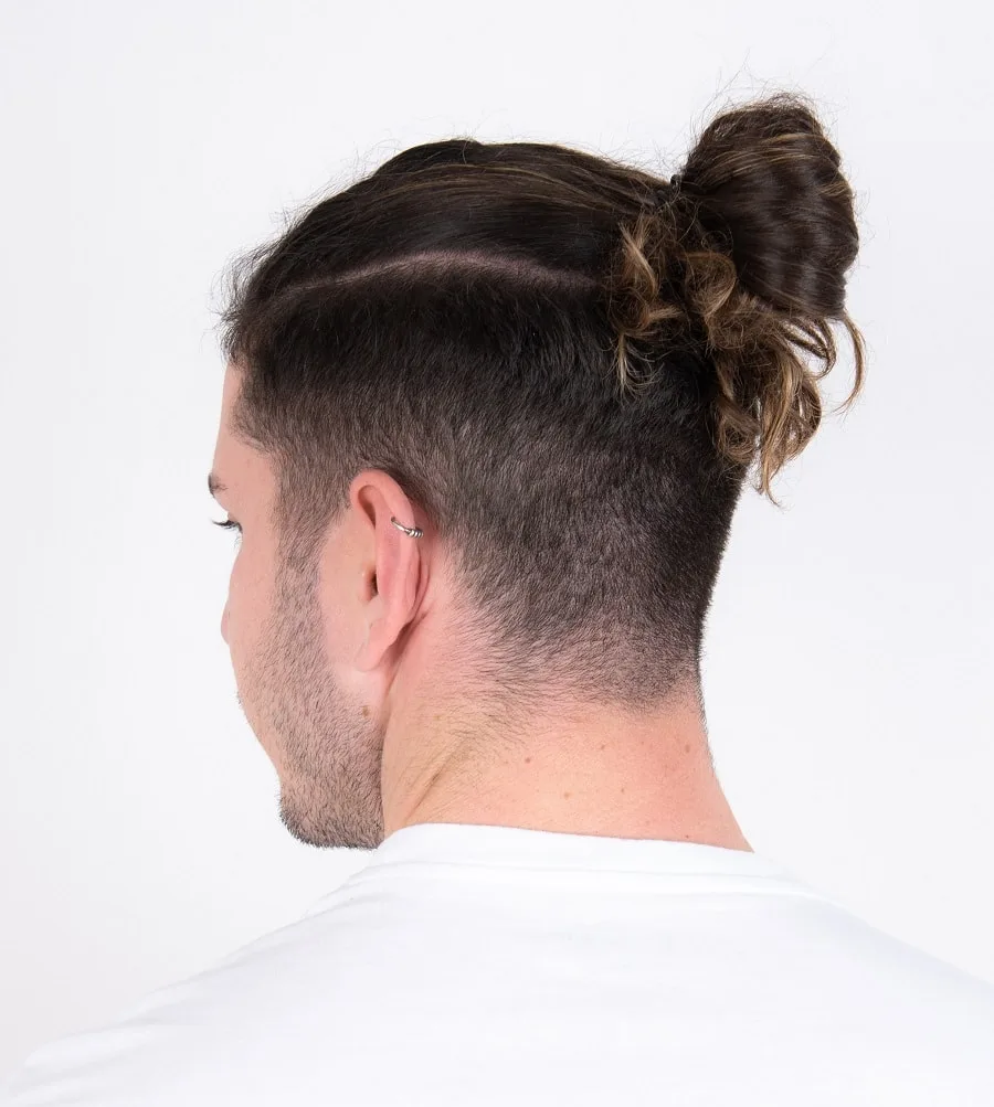 man bun with undercut