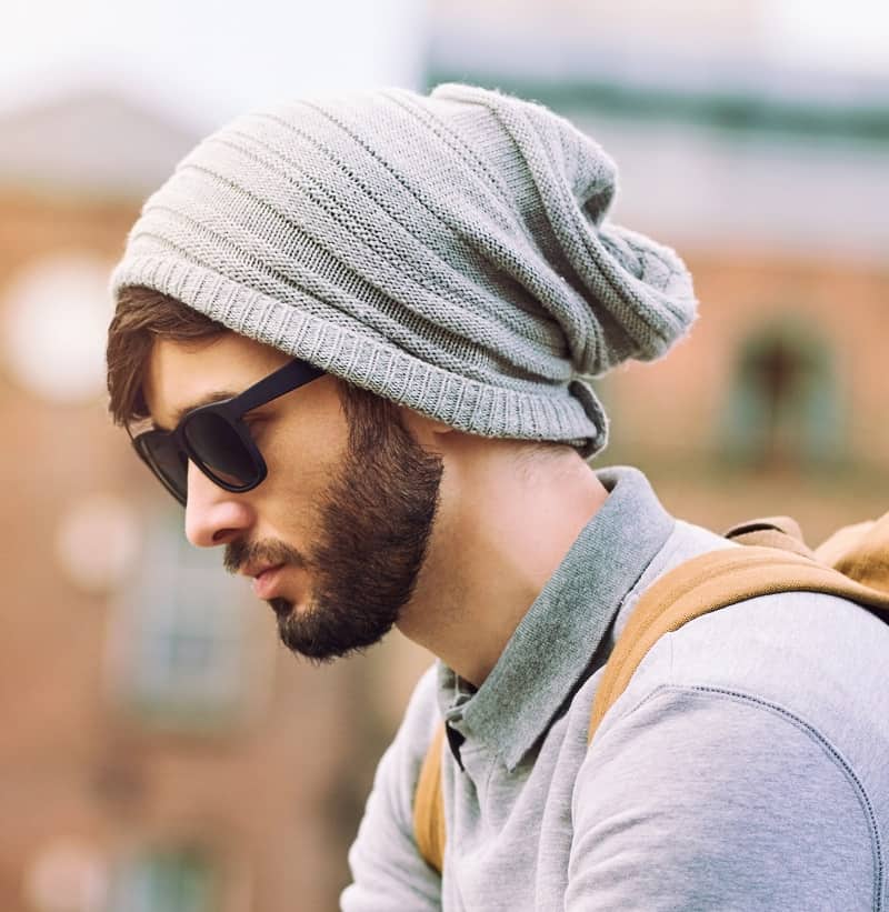 man with slouch beanie