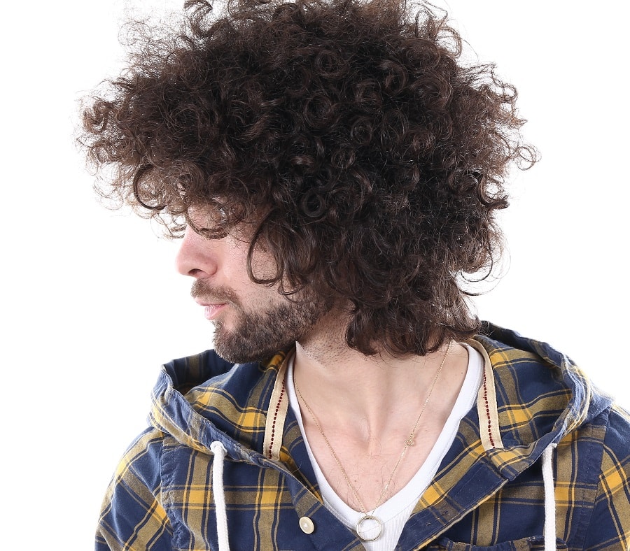 man with unruly thick hair