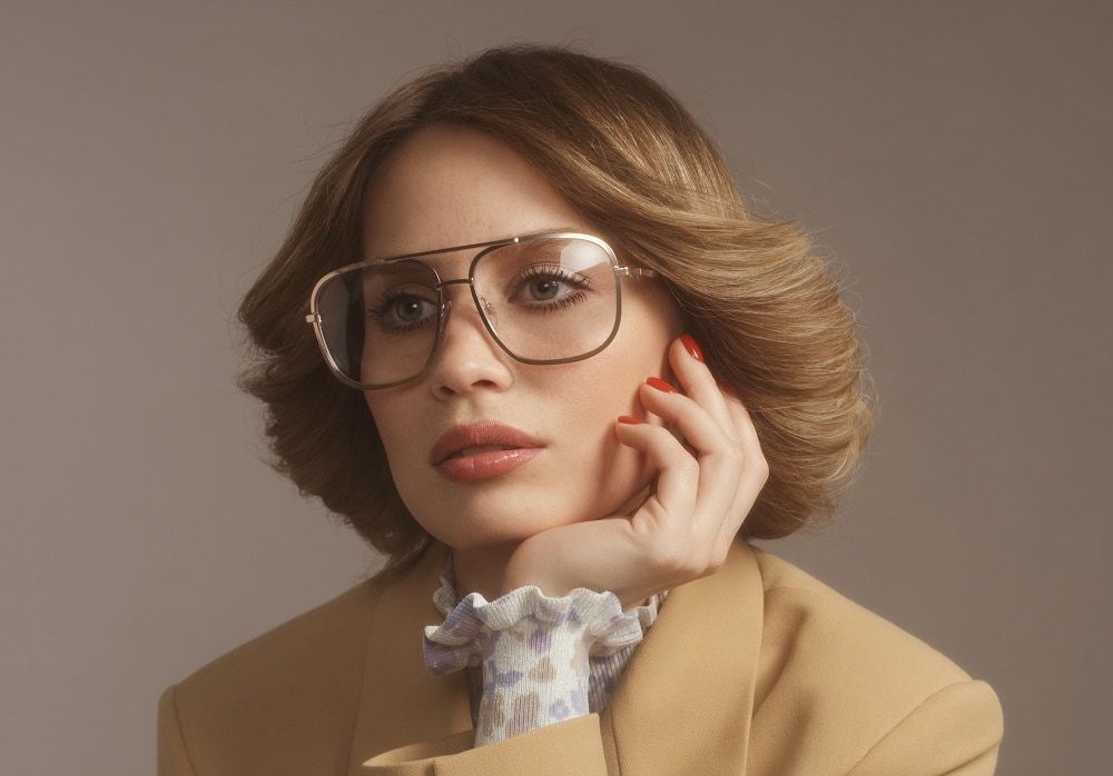 matching glasses with hair color - light frames for light hair