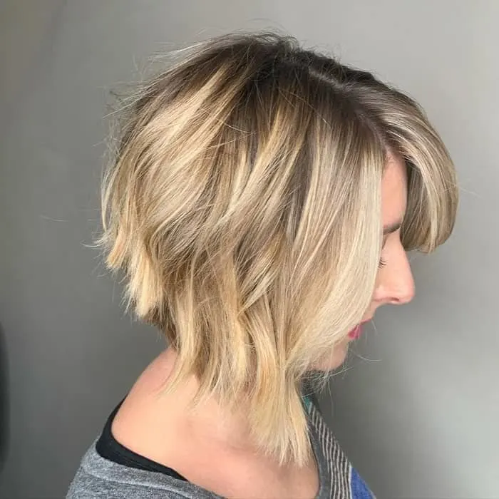 medium angled bob