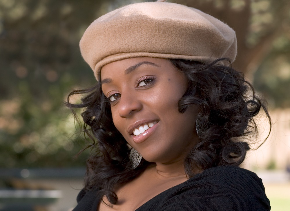 medium beret hairstyle for black women