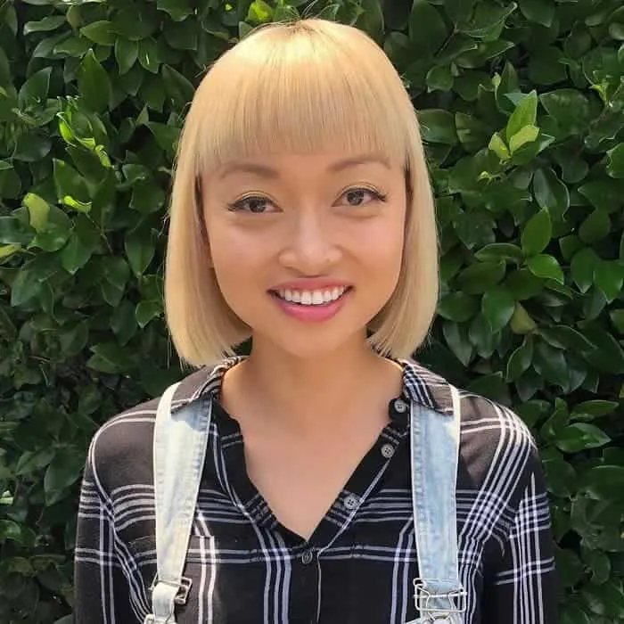 Medium Blunt Bob With Bangs