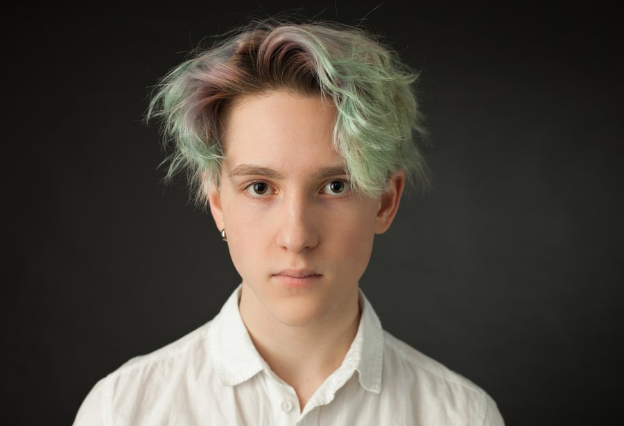 medium dyed hair for teen boys