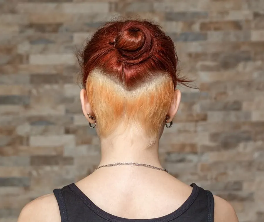 medium hair updo with undercut