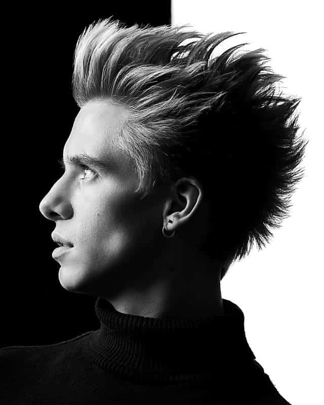 spiky look with medium hairstyle 