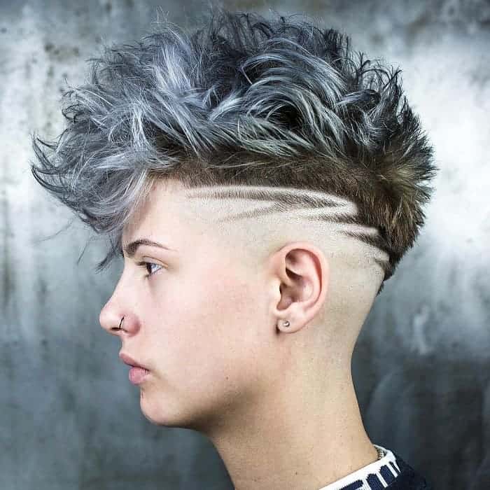 faded mohawk with medium hairstyle 