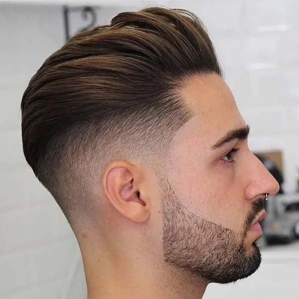 slicked back undercut for medium hair