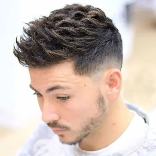 medium spiky hair for men