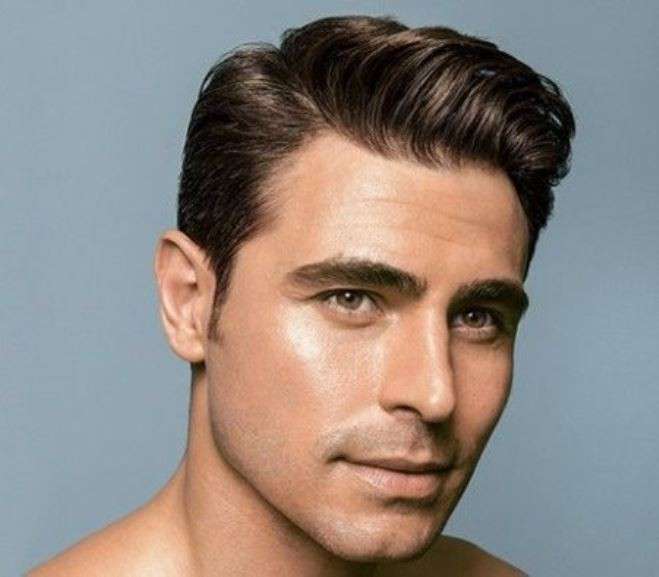 men's thick hair with side part