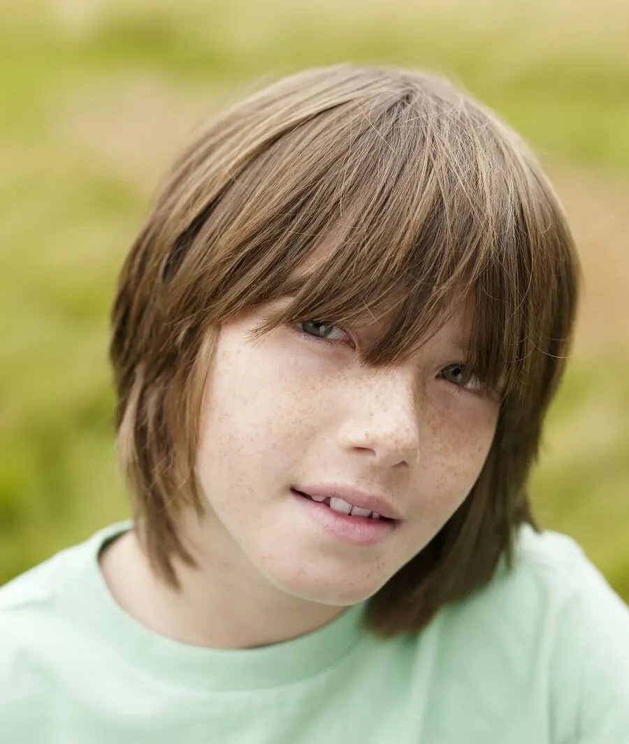 medium layered hair for boys