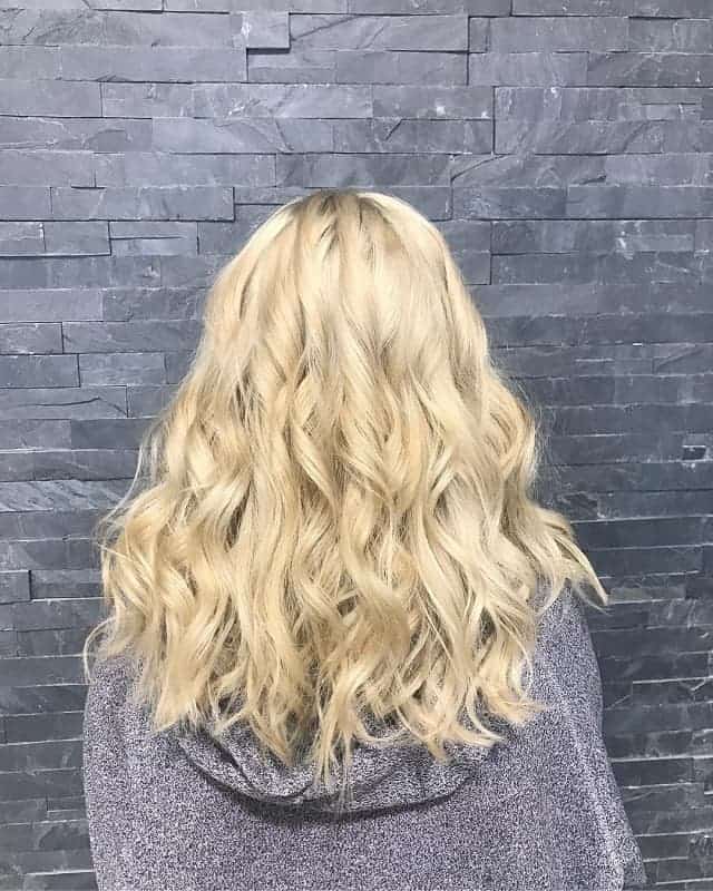 cream blonde color for thick medium length hair