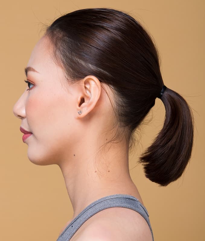 medium ponytail for Asian girls