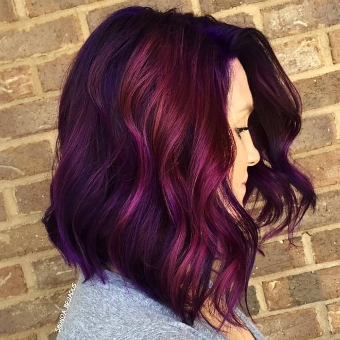 Medium Red Purple Hair Color