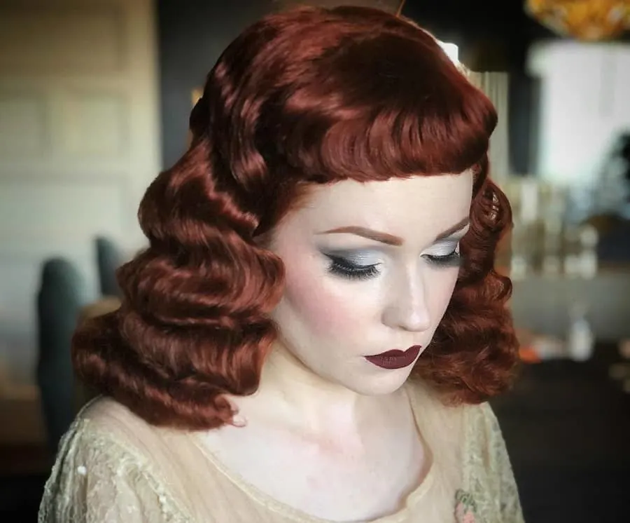 medium vintage wedding hair