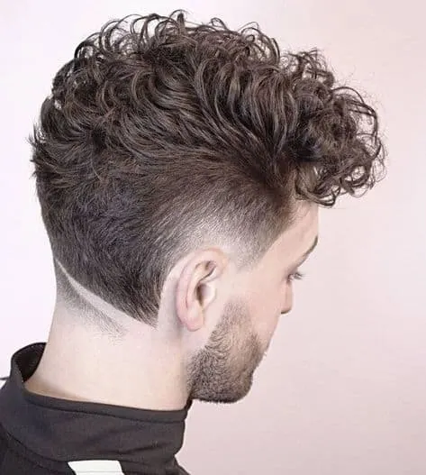 inverted wave hair design for men
