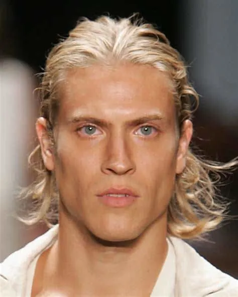 guy with long blonde hair